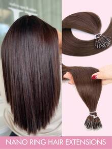 50 Peças Extensões de Cabelo Humano com Anéis Nano, 0,7g/Fio, Micro Links Loiros Retos Pré-Colados, Aplique de Cabelo Feminino, Material de Cabelo Natural, Fácil de Instalar, Acessórios de Cabelo, Extensões de Cabelo Humano com Luzes, Essenciais para Feriados, Festivais, Halloween, Natal, Escola, Festa, Casamento, Uso Diário, para Todas as Pessoas e Mulheres, Noiva