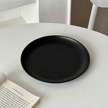 1/3/5pcs Stainless Steel Round Serving Platters, European Style Dessert Trays, Steak Plates, Baking Dishes, Seamless Design, Elegant Presentation, Ideal For Restaurants And Home Use - Black - View 18