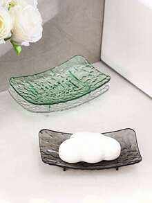 1pc/2pcs Glacier Pattern Soap Dish, Bathroom Vanity Standing Soap Holder, Minimalist & Elegant Soap Dish Rack - Multicolor - View 18