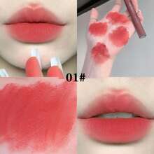 1pc Gege Bear Glossy & Matte Finish Lip Gloss, 5 Color Options, Long-Lasting, Moisturizing, Velvet Texture, Brightening