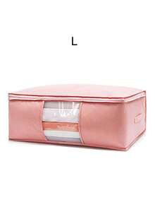 1/3pcs Plain Quilt Storage Bag,Comforter Storage Bag - Folding Organizer Bag For King/Queen Comforters, Pillows, Blankets, Bedding/Quilt, Blanket, Duvet, Mothproof Space Saver; Large Collapsible Organizers, Decorations Autumn Decor Festival Decor Room Decor Home Decor Bedroom Decor, Pink Closet Organization And Storage Clothes Organizer