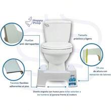 Happy Poop Paquete 2 Bancos para Baño Estreñimiento Hemorroides Colon Colitis - 1 Banco - Ver 5