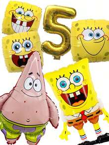 SPONGEBOB Spongebob SquarePants Themed Party! 0-9 Birthday Numbers, Customize Your Exclusive Birthday Or Anniversary, Decoration, Christmas, Valentine's Day, Carnival, Easter And Other Theme Festival On-Site Decoration Home Decor Christmas Decorations Room Decor