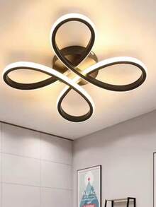 Modern LED Ceiling Light, Home Decor Accessory, Minimalist Ceiling Lamp, Lighting Accessory, Minimalist Ceiling Light, Luxury Home Decor Ceiling Lamp - Aluminum/Silicone Pendant Light In Black - Multicolor - View 4
