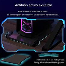 Escritorio Gamer Fibra De Carbono K Estructura Metal 100cm - Negro - Ver 8