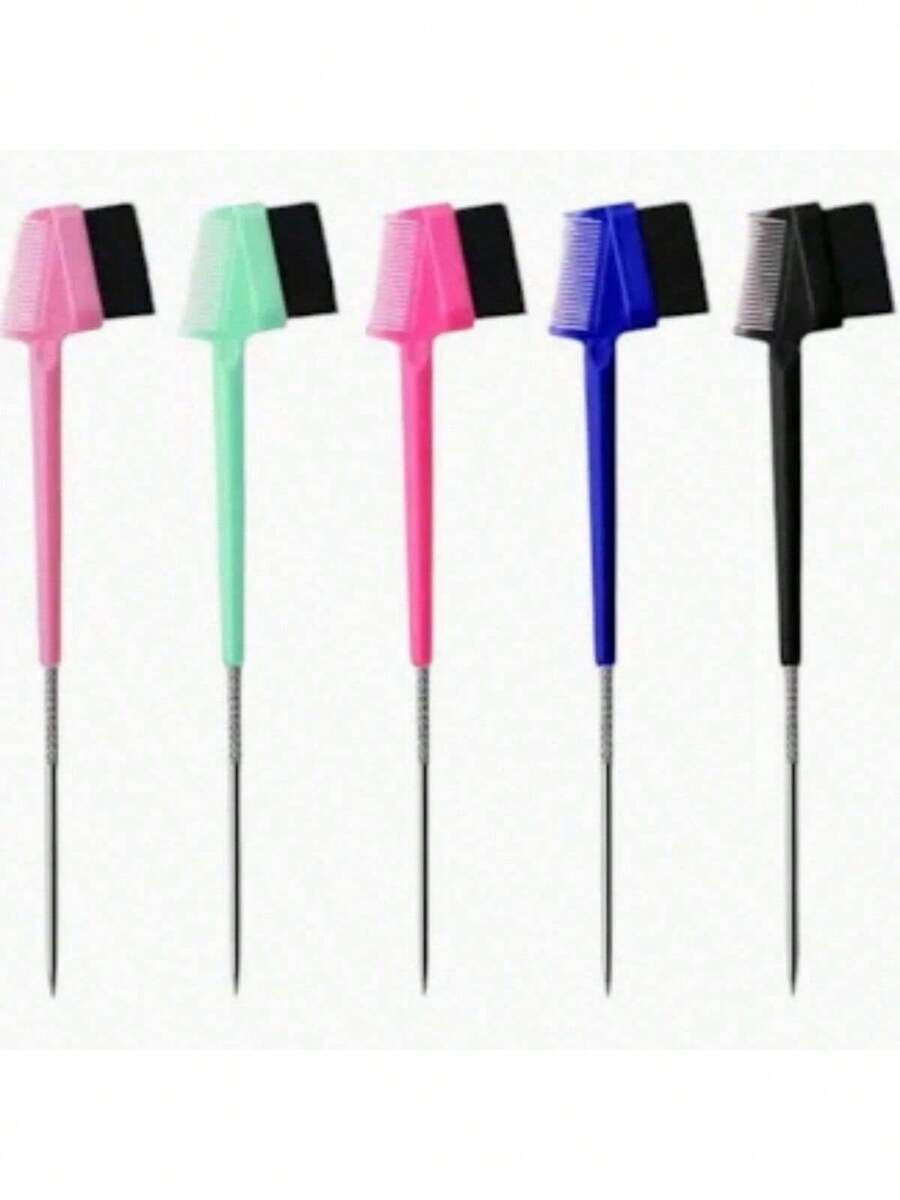 3-In-1 Baby Hair Brush Comb Fine Tip Eyebrow Comb - Màu tím - Xem 1