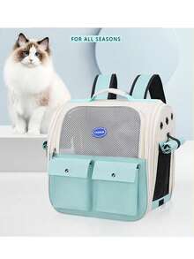 Faltbare, atmungsaktive Raumkapsel Haustiertragetasche, tragbare Katzen/Hunde Schultertasche