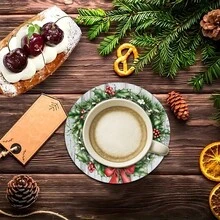 2 Stücke/4 Stücke/6 Stücke Weihnachtsmotiv bedruckte Diatomeen-Tischsets, Weihnachtsdekoration, geeignet für Esstisch, Kaffeebar, ganzjährige Dekoration, waschbare Tischsets, Raumdekoration, Untersetzer, Abtropfmatten, Küchen- und Esszimmer-Tischsets, Innen- und Außendekoration für Partys, Heimdekoration, ideales Geschenk - Verschiedenfarbig - Übersicht 5