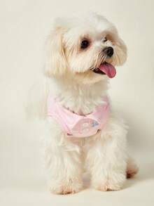 PETSIN 單色短袖寵物polo衫，適用於春夏季節，並綉有刺繡 - 淺粉色 - 查看 8