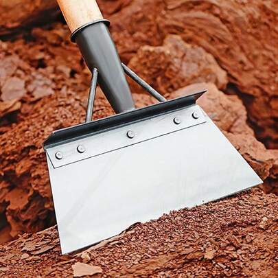 1 PCS Heavy-Duty Stainless Steel Garden Shovel (Without Handle) - Multifunctional, Ergonomically Designed, Easy To Clean Moss, Weeds, And Snow, Durable Hands-Free Outdoor Tool, Suitable For Yard And Farm Maintenance, Gardening Supplies And Equipment