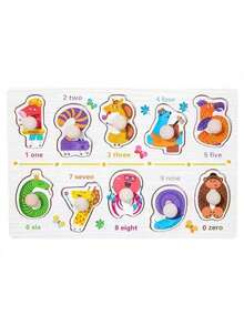 1Pc Wooden Shape Puzzle Toy, Fine Motor Color Matching Sorting Board, Early Learning Educational Activity Toy Gift For Preschool Toddler Baby 3 4 5 Year Old - Multicolor - View 20