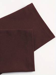 New Solid Color Spring, Summer And Autumn One-Shoulder High Collar Long Sleeve Top - Red Violet - View 6