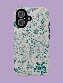 Marine Animal Whale Shark Protective Case Coral Reef Whale Shark Film Cover 2-In-1 Phone Case - Compatible With IPhone17,17Air,17pro,17pro Max, 16, 15, 14ProMax, 13, 13Pro, 13ProMax, 12, 12Pro, 12ProMax, 11, 11Pro, 11Pro And Galaxy S25/S25 Plus/S25 Ultra/S24/S24 Plus/S24 Ultra/S24 FE/S23/ S23+/S23 Ultra/S22/S22+/S22 Ultra/S21/S21+/S21 Ultra/S20 ULTRA/A71/A56/A55/A54/A53/A52/A34/A26/A15/A16/A14/A13/A06Maxand Is A Thoughtful Birthday Gift For Your Girlfriend, Boyfriend And Friends. - Nhiều màu - Xem 5