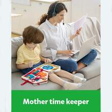 忙碌板蒙特梭利幼儿玩具，教育学习感官忙碌书，ActivToddler 女孩飞机汽车旅行玩具教育安静书 - 彩色 - 查看 8