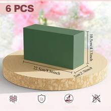 6 قطع مجموعة طين الزهور الماصة القابلة للقطع مع سلة الزهور والإسفنج وطين الزهور المرطب، مناسبة لتغليف باقات الزهور