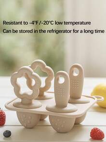 Moldes de paletas de silicona para bebés con palitos, moldes para los primeros helados de bebé, recipiente para alimentos de bebé, fabricante de golosinas congeladas, molde para hacer paletas de hielo para niños pequeños y bebés, artículos esenciales para bebés - 1 paquete - Ver 4