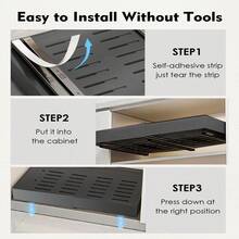 32-52CM Pull Out Cabinet Organiser, Pull Out Kitchen Storage,Adjustable Drawers - Black - View 5