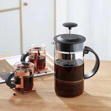 1 pieza Cafetera de color aleatorio, Taza de café Tetera, Cafetera de goteo manual de vidrio, Espumador de leche para uso doméstico, Prensa francesa, Cafetera de vidrio borosilicato de alta calidad, Cafetera de goteo manual para el hogar