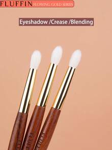 1pc FLUFFIN E15 Goat Hair Tie Dye Brush, Tapered Eyeshadow Blending Brush, Rose Gold Wooden Premium Makeup Brush, Eyebrow Brush, Eyeshadow Brush, Spiral Brush,Giveaways - Redwood - View 6