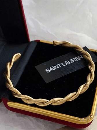 Charm Cuff Twist Bracelets Opening Bangles For Women Gold Color 316L Stainless Steel Wire Thin Simple Bangles Jewelry