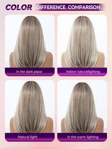 Parrucca bionda in fibra resistente al calore per uso quotidiano, parrucca dritta naturale, ideale per principianti, adatta per uso quotidiano, feste e vacanze