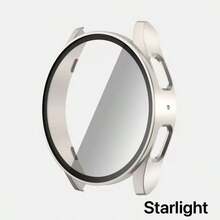 4-Color Combination Sports & Casual Series Protective Case Compatible With Samsung Galaxy Watch 4, Delicate Texture, Scratch-Resistant And Shockproof Hard PC Case + Integrated High-Definition Glass Screen Protector, Compatible With Samsung Galaxy Watch 4/5/6/7/8 40mm 44mm, Fashionable And Convenient Watch Protective Cover For Men And Women