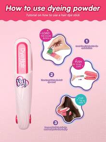 Hairdresser Toys, Dress Up Accessory Toys, DIY Hair Accessories Set, Girls Hairstyle Set, Hair Dye Stick, Hair Clips, Comb, Children Stylist Role Play, Hair Tools, Dye Beautifully Styled Game Design (Washable), Play House Princesses Ideal Birthday Gift, Holiday Gifts - Multicolor - View 5