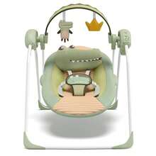 Baby Swings For Infants, Baby Girl Swing For Newborn, Portable Infant Swing Portable Baby Bouncer For Newborns 0-6 Months,Infant Bouncer Seat Lightweight Rocker For Babies Up To 20 Lbs,Adaptable Speed,Timing,Foldable & Travel-Friendly Baby Chair - 綠色 - 查看 1