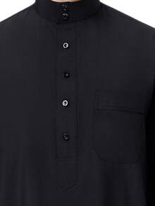 Men's High-End Casual Traditional Arabian Robe, Made Of Comfortable And Breathable Fabric, Suitable For Eid Al Fitr