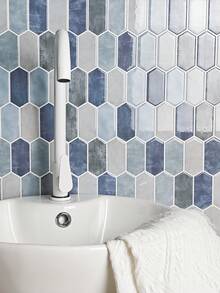 1/10 PIEZAS Azulejos autoadhesivos de mosaico hexagonal moderno - Azulejos de pared para cocina y baño DIY, adhesivos de mosaico impermeables y autoadhesivos - Disponibles en varios colores, Pegatinas, Vinilos decorativos para el hogar, Artículos de decoración de primavera para renovar tu hogar, Pegatinas de decoración de rama para la cocina - Multicolor - Ver 12