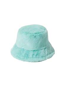 1pc Unisex Solid Color Faux Fur Bucket Hat, Casual Warm Outdoor Versatile Bucket Hat Suitable For Daily Use, Autumn - Solid Color - View 11