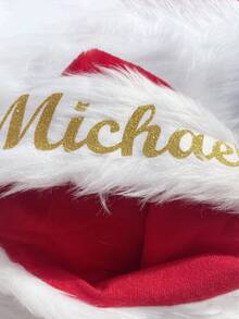 Pcs Personalized Christmas Hat, Custom Name Christmas Hat, Christmas Custom Hat, Red Christmas Hat, Christmas Decoration, Christmas Gift