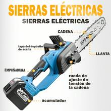 Motosierra De Jardín De 12 Pulgadas, Eficiente 12800 Rpm