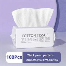 50pcs/100pcs Disposable Towels, Soft Wet Wipes, Facial Cleansing Wipes, Makeup Remover Wipes, Perfect For Home, Daily Use, Travel, Washing, Cleaning (Random New/Old Models, Same Quality) - No Pattern - View 14