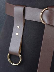 Túi đeo hông kiểu Viking thời Trung cổ, kẹp váy, bộ thắt lưng và túi đeo hông bằng da PU cổ điển dùng cho trang phục LARP, cosplay, đạo cụ cho nam và nữ. - màu nâu - Xem 4