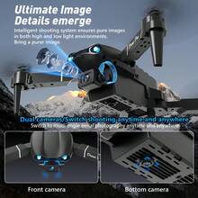 AXNEN 2026新款E99 AIR四轴飞行器无人机，配备双摄像头、2.4G FPV实时图传、一键降落、光流悬停、360°翻转，适合初学者，是万圣节、圣诞节和其他节日的完美礼物。 - 彩色 - 查看 7