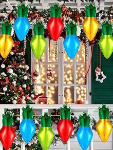 10pcs/5pcs/Set Christmas Bulb Pattern Decorative Balloons, Perfect Christmas Decorations, Suitable For Birthday Party Balloons, Holiday Party Room Decorations, Mother's Day, Valentine's Day Outdoor Event Planning Decorations,