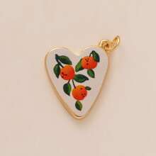 1 pezzo Ciondolo dolce e carino a forma di busta, fiore, piccolo pesce, ciliegia, arancia, fragola, fiocco, limone, placcato in oro 18K, impermeabile e anti-sudore, adatto per uso quotidiano e tempo libero, un ciondolo creativo per mogli, madri e fidanzate