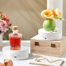 1pc Mini AI Electric Rotating Display Stand, Adjustable Speed, Cute Solid Display Platform, Rotating Base Suitable For Photography, Live Streaming And Product Display, With Forward And Reverse Function, Can Be Used For Model Display - Multicolor - View 3