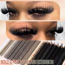 Las Clusters Wit Bottom Lases Spike Long 26mm Las Clusters Wit Spikes 260D Volume Eyelas Clusters DIY Cluster Eyelas Extensions Mega Style Indidual Bottom Lases Extension By - màu đen - Xem 3