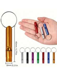 户外求生哨，露营求生哨，铝合金哨子，便携式多功能金哨，户外安全求生装备