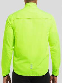 LEOPATRIX Men's Lightweight Cycling Jacket, Wind And Water Resistant, With Reflective Details And 2 Zipper Pockets, Suitable For Running, Cycling And Hiking - Mustard Yellow - View 3