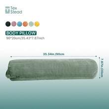 圆柱形抱枕，多功能珊瑚绒抱枕，圆形抱枕，适合睡眠、腿部、背部和瑜伽支撑，是脊椎和颈部的理想支撑，可机洗，适合床和沙发装饰，有6种鲜艳颜色和3种尺寸可供选择。 - 黃色 - 查看 14