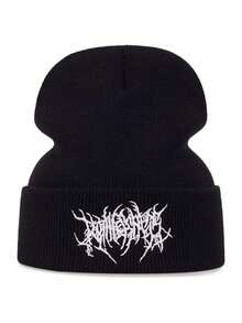 قبعة صغيرة مطرزة بندبة للرجال الكاجوال الجوتية، قبعة نسائية أنيقة للتزلج في الشارع، قبعة دافئة وعملية للطقس البارد، قبعة فضفاضة، قبعة شتوية دافئة من نوع هاراجوكو Y2K بنكية، قبعة محبوكة ناعمة