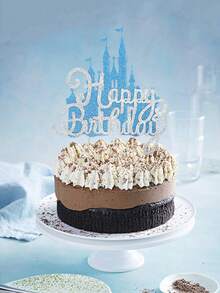 1 Đồ trang trí bánh theo chủ đề lâu đài - Trang trí bánh lâu đài công chúa màu xanh, hồng, vàng - Thích hợp cho sinh nhật theo chủ đề lâu đài công chúa, xứ sở thần tiên mùa đông, trang trí tiệc Giáng sinh - Nhiều màu - Xem 3