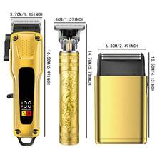 Men's Hair Clipper, USB Rechargeable Men's Grooming Kit, Electric Hair Clipper And Beard Trimmer, Electric Men's Shaver Set, USB Rechargeable, Ideal Holiday Gift, Perfect Gift For Dad, Husband, Boyfriend