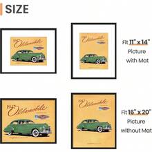 16x20 Picture Frame Set Of 5 Display Pictures 11x14 With Mat Or 16 X 20 Without Wall Gallery Poster Frames Black - 黑色 - 查看 5