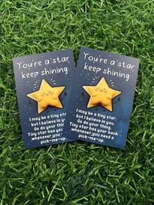 5/10 piezas ¡talla grande vendido de YOOX! Adorables tarjetas con forma de estrella de 8x5,5 cm para iluminar su brillo interior. Perfectas para deseos de cumpleaños, aliento, deseos de recuperación, etiquetas de regalo para fiestas, motivación académica, Navidad, Acción de Gracias y difundir energía positiva.