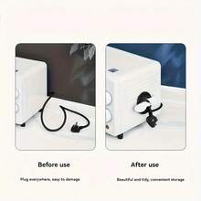 Bộ 5/8/12 dụng cụ quấn dây điện cho thiết bị nhà bếp không cần khoan - trắng - Xem 12