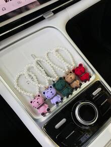 Cute Cartoon Beaded Keychain, Creative Car Key Chain Pendant, Bag Charm Pendant